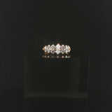 14k Yellow Gold and 1cttw Diamond Vintage Two Row Band Ring Size 6.75