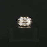 18k Yellow Gold and 2cttw Baguette Diamond Men's Ring Size 9.5