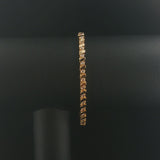 14k Yellow Gold and 1cttw Diamond Solid Bar Link Tennis Bracelet 7"