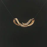 14k Yellow Gold and 0.25cttw Diamond Vintage Slide Pendant