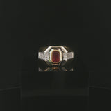 18k Yellow and White Gold Ruby and 1cttw Diamond Solid Men's Ring Size 9.5