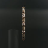 14k Yellow and White Gold 1cttw Bezel Set Diamond Fancy Link Bracelet 7.75"