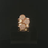 Effy 14k Yellow and Rose Gold 0.85cttw Diamond Multi Band Ring Size 7