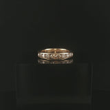 14k Yellow Gold and 1cttw Diamond Vintage 4mm Half Eternity Band Ring Size 6.5