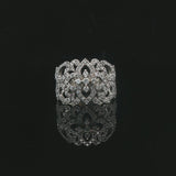 Neil Lane 14k White Gold and 1.75cttw Diamond Ladies Fancy Band Ring Size 6.5