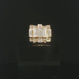 14k Yellow Gold and 1.75cttw Diamond Men's Large Ring Size 11