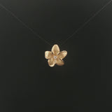 Denny Wong 14k Yellow Gold and Diamond Plumeria Floral Pendant