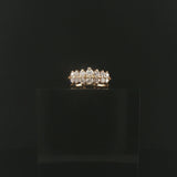 14k Yellow Gold and 1cttw Diamond Vintage Two Row Band Ring Size 6.5