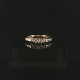14k Yellow Gold and 0.35cttw Marquise and Baguette Diamond Ring Size 7
