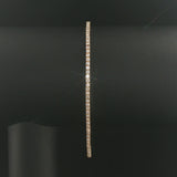 14k Yellow Gold and 1.25cttw Diamond Thin Ladies Tennis Bracelet 7.25"