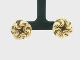 18k Yellow Gold 11.7g Solid Polished Knot Stud Earrings Italy