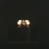 18k Yellow Gold and 0.05ct Flush Set Diamond Band Ring Size 9