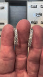 Brand New 3cttw Natural Diamond Chunky Hoop Earrings in 14k White Gold