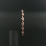 14k White and Rose Gold 2.80cttw Diamond Fancy Link Bracelet 7.25"