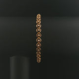 14k Yellow Gold and 0.50cttw Diamond Vintage Circle Link Bracelet 6.75"