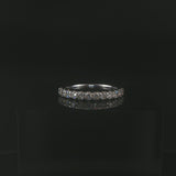 14k White Gold and 0.50cttw Diamond Half Eternity Band Ring Size 7