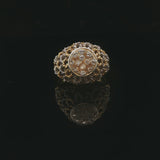 18k Yellow and White Gold 0.25cttw Diamond Vintage Ladies Ring Size 5.5