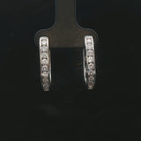 14k White Gold and 1cttw Diamond Hoop Earrings