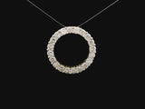 14k Yellow Gold and 1.5cttw Diamond Circle Slide Pendant