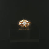 14k Yellow Gold and 0.30ct Diamond Vintage Ring Size 8