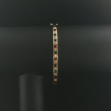 18k Yellow Gold 21.3g Multi Gemstone and Diamond Vintage Bangle Bracelet 7.5"