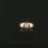 Antique 18k Yellow Gold and 0.50cttw OEC Diamond Starburst Ring Size 8.75