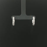 14k White Gold and 0.50cttw Diamond Hoop Earrings