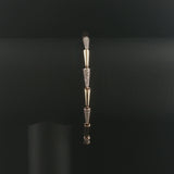 14k Yellow Gold and 1.50cttw Diamond Ladies Vintage Cone Link Bracelet 6" or 7"