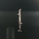 18k White Gold and 1.20cttw Diamond Brushed Finish Vintage Link Bracelet 7.25"