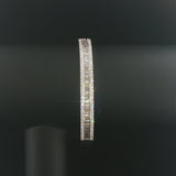 18k White Gold and 3.48ttw Diamond Heavy 23.7g Bangle Bracelet 7.25"