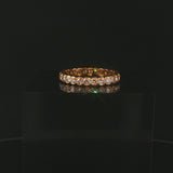 18k Yellow Gold 1.50cttw Bezel Set Diamond Vintage Eternity Band Ring Size 6.5