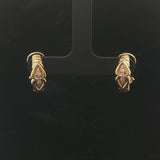 18k Yellow Gold and Diamond 5g French Back Huggie Earrings