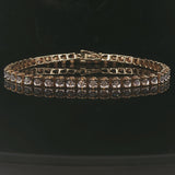 14k Yellow Gold and 1cttw Diamond 13g Vintage Tennis Bracelet 7.25"