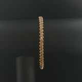 14k Yellow Gold and 1.50cttw Diamond Solid S Link Vintage Tennis Bracelet 7.25"