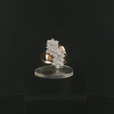 14k Yellow Gold and 2cttw Diamond Vintage Ladies Cluster Ring Size 7.5