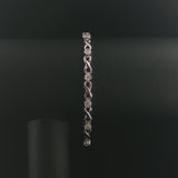 14k White Gold and 1cttw Diamond Cluster Floral Link Bracelet 7.25"