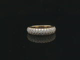 18k Yellow Gold and 1cttw Diamond Ladies Band Ring Size 6