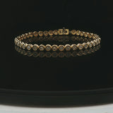 18k Yellow Gold and 2cttw Bezel Set Diamond Tennis Bracelet 6.75"