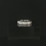 18k White Gold and 0.25cttw Diamond Half Eternity Band Ring Size 7