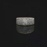 14k Yellow Gold and 1cttw Diamond Vintage Graduated Band Ring Size 9