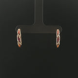 Kabana 14k Yellow Gold Shell Inlay and Diamond Huggie Earrings