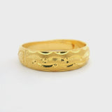 24k Pure Yellow Gold 4.4g Adjustable Wrap Band Ring Size 6