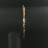 14k Yellow Gold and 3.20cttw Channel Set Diamond Vintage Link Bracelet 7"