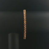14k Yellow Gold and 2.25cttw Diamond S Link Vintage Tennis Bracelet 7"