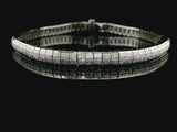 18k White Gold and 8cttw Diamond Heavy 23.6g Ladies Bracelet 7"