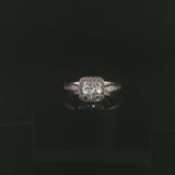 Platinum and 0.90ct Center Diamond Vintage Ring Size 8.5