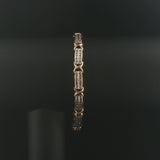 14k Yellow Gold and 0.75cttw Diamond Fancy X Link Bracelet 7.25"