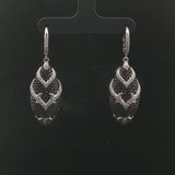 Gabriel & Co. 18k White Gold and 0.70cttw Diamond Drop Dangle Earrings 1.8"