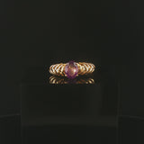14k Yellow Gold and 1ct Oval Amethyst Ladies Ring Size 9.25