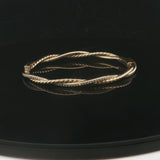 David Yurman 18k Yellow Gold and Diamond Infinity Bangle Bracelet 6.5"